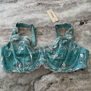 Beautiful Women’s Soma Spring Teal Lace underwire Bra 38C New With Tags